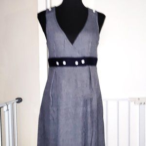 Intimissimi Gray/Black Jewel Button Sleeveless Jumper - M